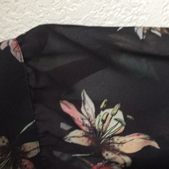 Surplice Georgette Floral Dress - Picture 3 of 7